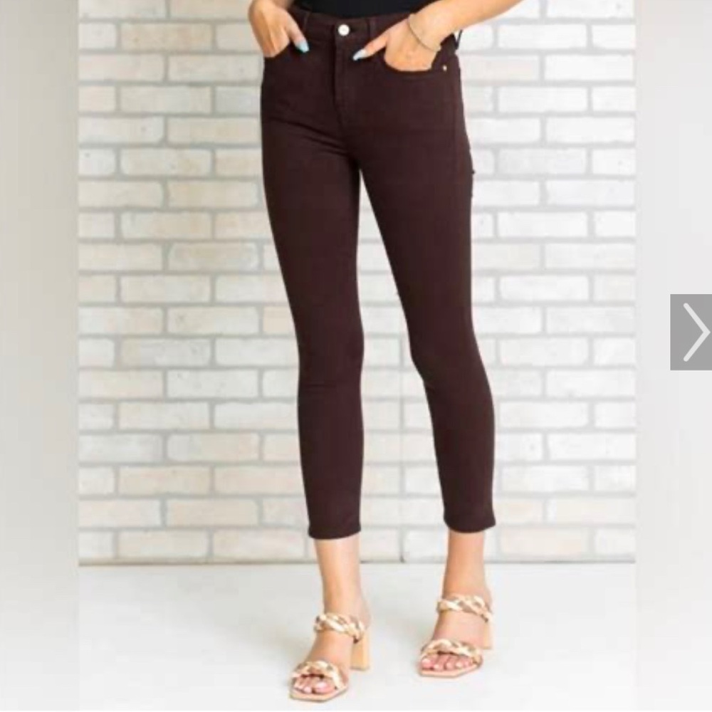 FRAME Denim Le High Skinny Crop, Mahogany, Size 27, Excellent Condition